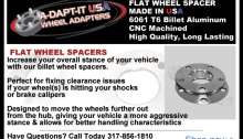 custom made flat wheel spacers